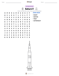 Saturn V afdrukbare werkblad voorbeeld