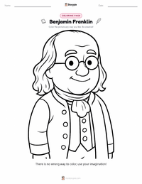 Benjamin Franklin printable worksheet preview