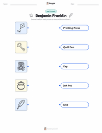 Benjamin Franklin printable worksheet preview