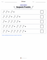 Benjamin Franklin printable worksheet preview