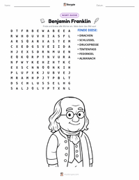 Benjamin Franklin druckbare Arbeitsblatt Vorschau