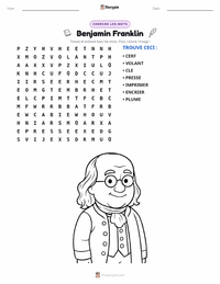 Aperçu de la feuille de travail imprimable Benjamin Franklin