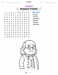Benjamin Franklin afdrukbare werkblad voorbeeld