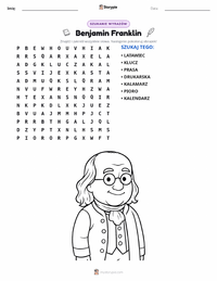 Podgląd drukowalnego arkusza ćwiczeń Benjamin Franklin