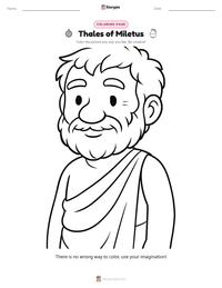 Thales of Miletus printable worksheet preview