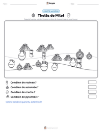 Aperçu de la feuille de travail imprimable Thalès de Milet