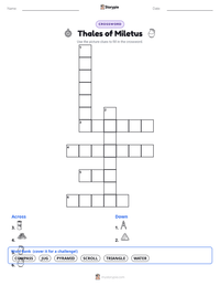 Thales of Miletus printable worksheet preview