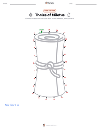 Thales of Miletus printable worksheet preview