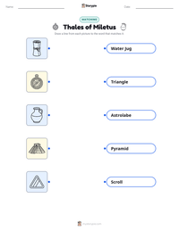 Thales of Miletus printable worksheet preview