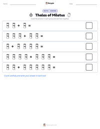 Thales of Miletus printable worksheet preview