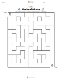 Thales of Miletus printable worksheet preview