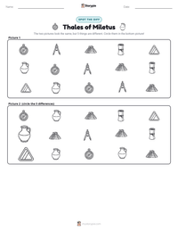 Thales of Miletus printable worksheet preview
