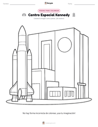 Vista previa de la hoja de trabajo imprimible de Centro Espacial Kennedy