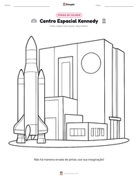 Prévia da folha de atividades imprimível Centro Espacial Kennedy
