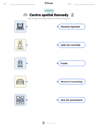 Aperçu de la feuille de travail imprimable Centre spatial Kennedy