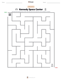 Kennedy Space Center druckbare Arbeitsblatt Vorschau
