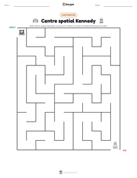 Aperçu de la feuille de travail imprimable Centre spatial Kennedy