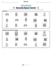 Kennedy Space Center afdrukbare werkblad voorbeeld