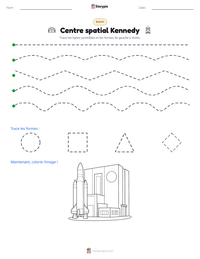 Aperçu de la feuille de travail imprimable Centre spatial Kennedy