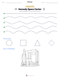 Kennedy Space Center afdrukbare werkblad voorbeeld