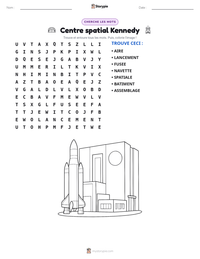 Aperçu de la feuille de travail imprimable Centre spatial Kennedy