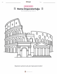 Roma İmparatorluğu çocuklar için boyama sayfası