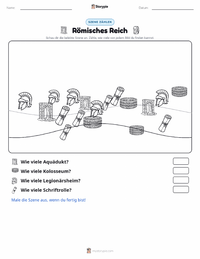 Römisches Reich druckbare Arbeitsblatt Vorschau