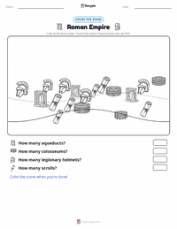 Roman Empire printable worksheet preview