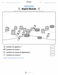 Aperçu de la feuille de travail imprimable Empire romain