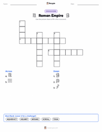 Roman Empire printable worksheet preview