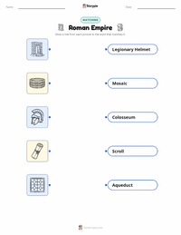 Roman Empire printable worksheet for kids
