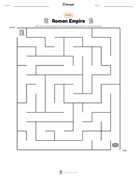 Roman Empire printable worksheet preview