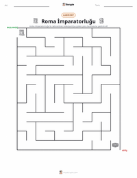 Roma İmparatorluğu yazdırılabilir çalışma sayfası önizlemesi