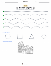Roman Empire printable worksheet preview