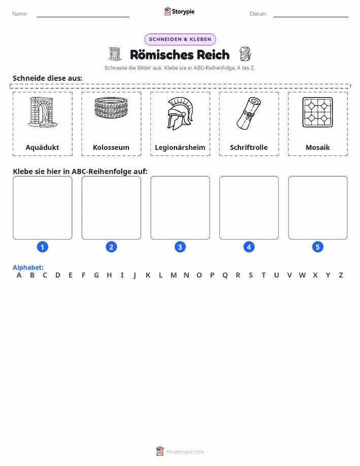 Schneiden & Einfügen Alphabet
