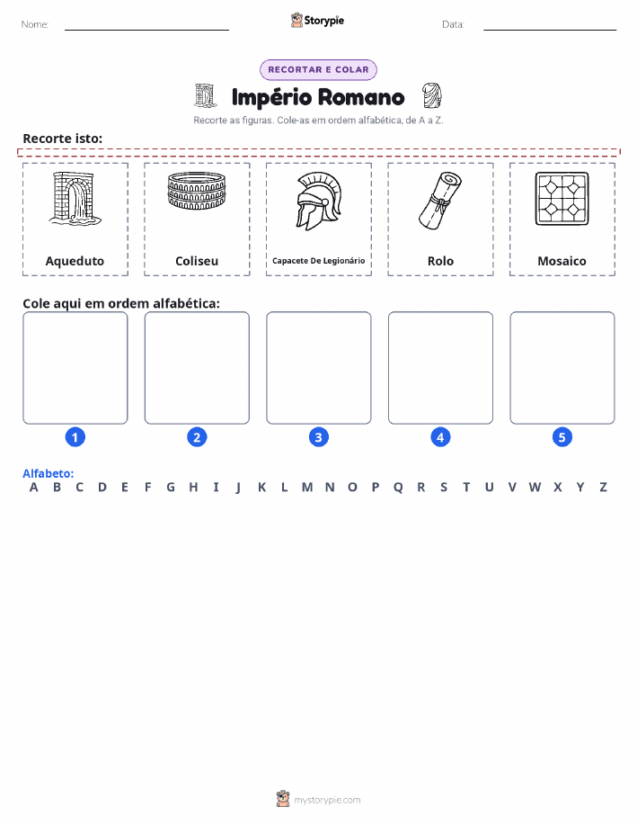Recortar & Colar Alfabeto
