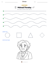 Michael Faraday yazdırılabilir çalışma sayfası önizlemesi