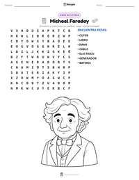 Vista previa de la hoja de trabajo imprimible de Michael Faraday