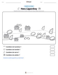 Aperçu de la feuille de travail imprimable Hans Lippershey