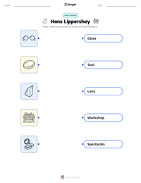 Hans Lippershey printable worksheet preview