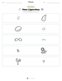 Hans Lippershey printable worksheet preview