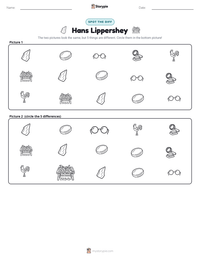 Hans Lippershey printable worksheet preview