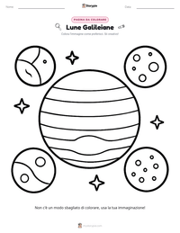 Anteprima della scheda stampabile di Lune Galileiane