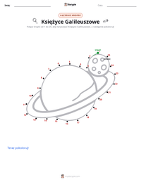 Podgląd drukowalnego arkusza ćwiczeń Księżyce Galileuszowe