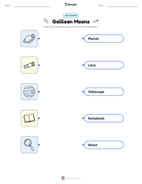 Galilean Moons printable worksheet preview