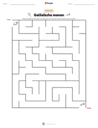 Galileïsche manen afdrukbare werkblad voorbeeld