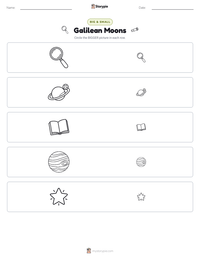 Galilean Moons printable worksheet preview