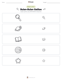 Prabaca lembar kerja cetak Bulan-Bulan Galilea