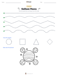 Galilean Moons printable worksheet preview