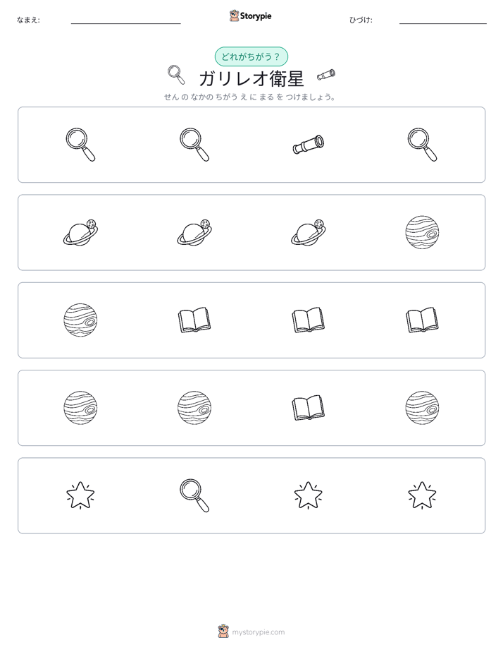 異なるものを見つけよう